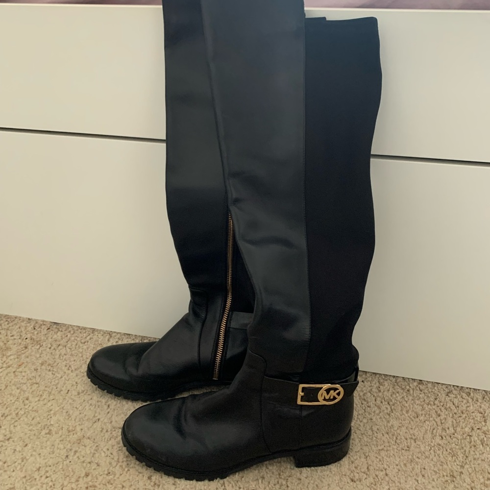 Michael Kors black knee high boots